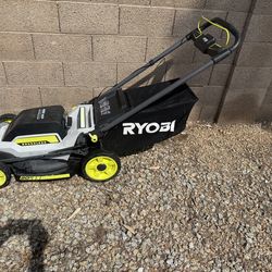 RYOBI 40V HP Brushless 20” Whisper Walk-Behind Lawn Mower with 6 Ah Battery pack no charger.