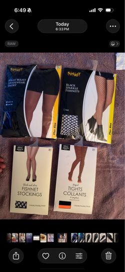 Thighs, fishnets, shorts