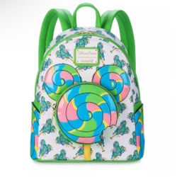 Disney Park Eats Mickey Mouse Lollipop Loungefly Mini Backpack 