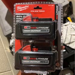 Brand New M18 2 Pack 6.0 Batteries