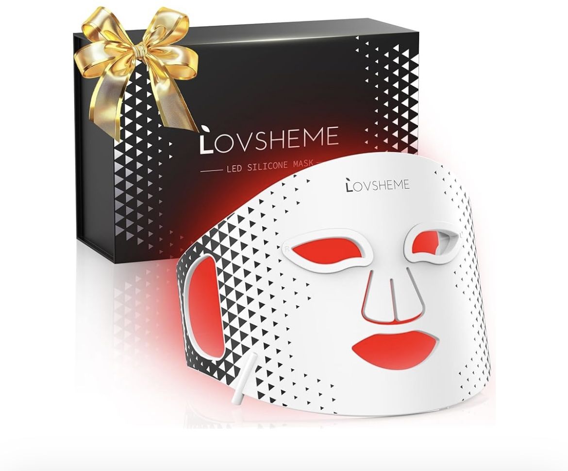 Red Light Therapy for Face, Advanced LED Face Mask Light Therapy, Red Light Therapy Mask - Red, Blue & Infrared Light Therapy for Acne, Wrinkles & Ski
