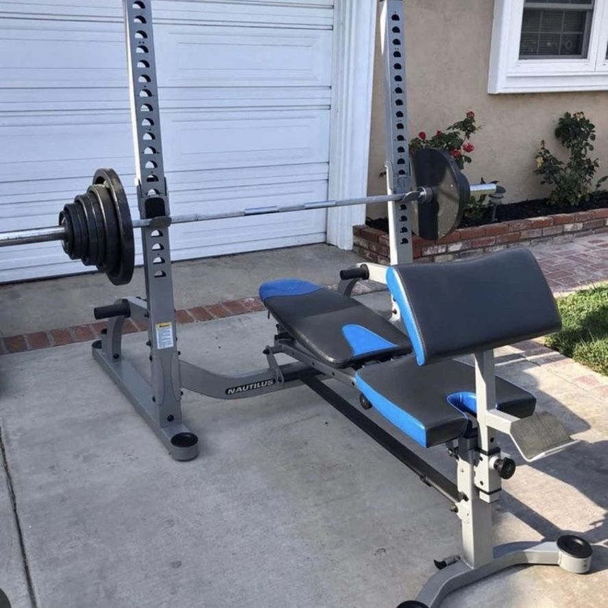 Nautilus Bench Press Squat Rack Nautilus Fordable Bench Press