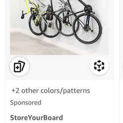 Bike Storage Rack, Wall Mount Garage, Bike Holder For 4  Bicycles
