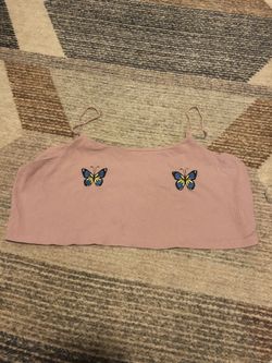 SHEIN Curve Pink Crop Top
