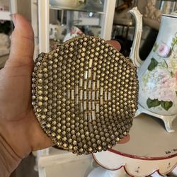 Gold Vintage Mesh Beaded Change Purse