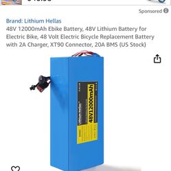 48v 12ah Lithium Battery Brand New