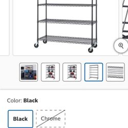New Black Metal Rolling Rack $50