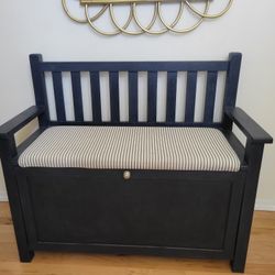 Navy Shoe Bench