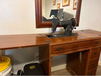 Antique Singer sewing machine working