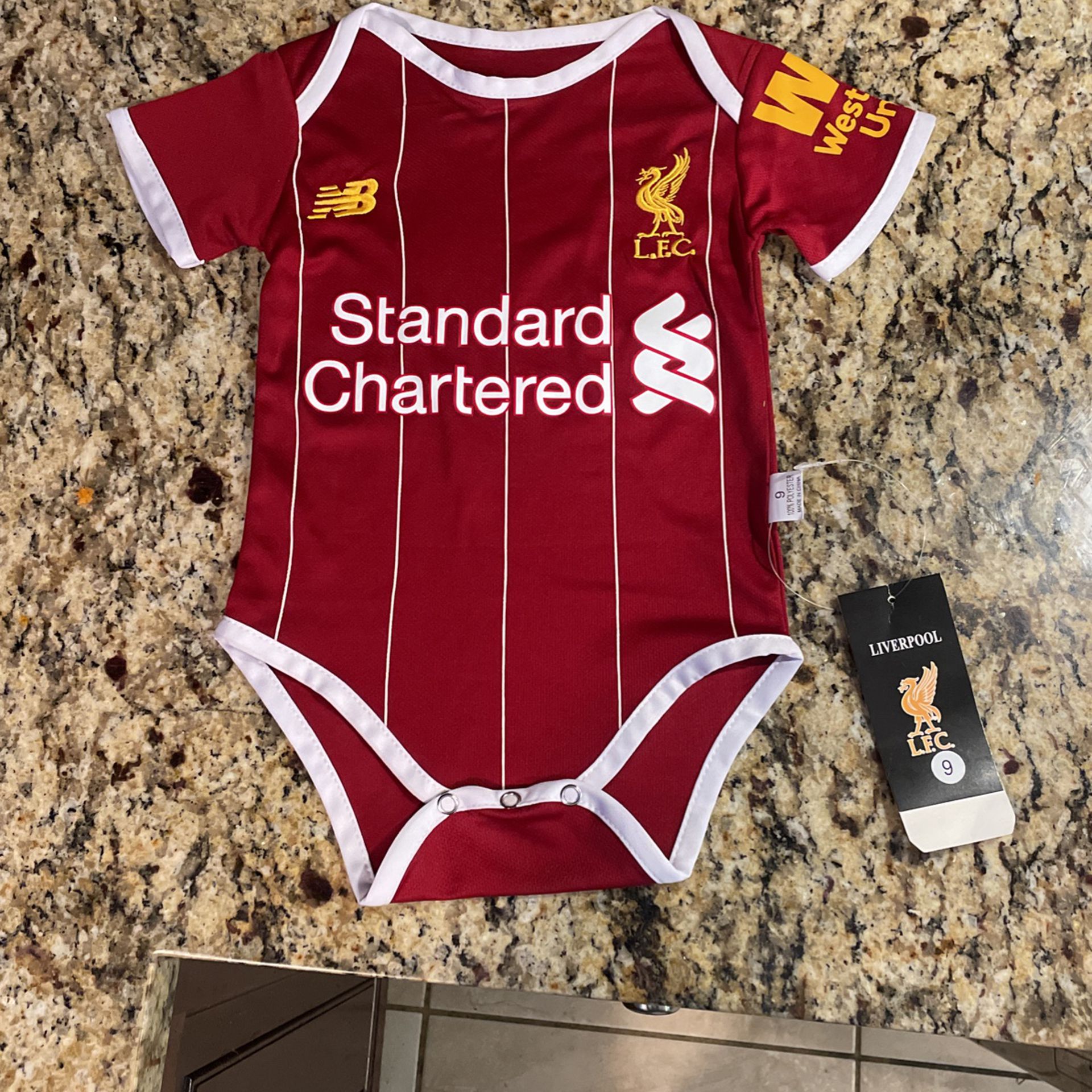 Liverpool LFC Uniform Onesie Baby 9 Months NEW With Tags