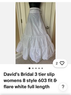 3 Tier Slip by David’s Bridal Size 8