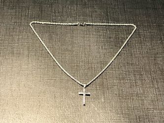 Silver color chain cross IT IS STAINLESS STEEL