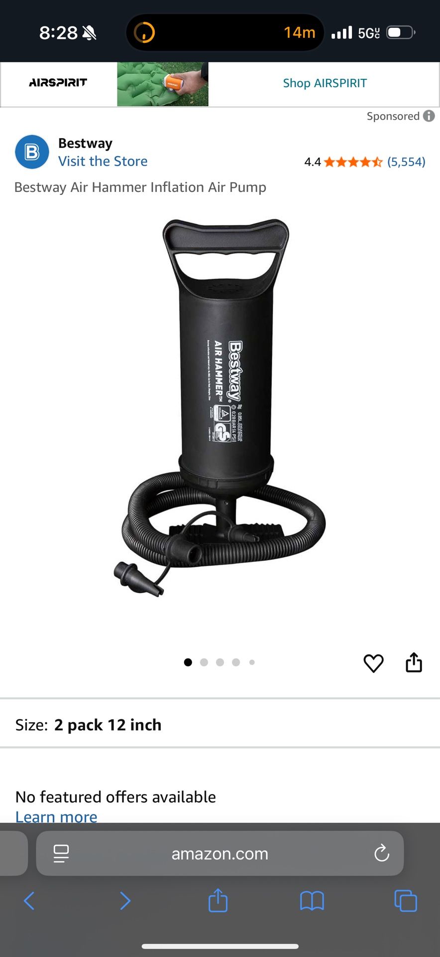 Bestway Air Hammer Inflation Pump (BRAND NEW)