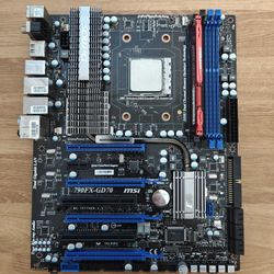 MSI 790FX-GD70 Motherboard AMD Athlon X3 4GB DDR3 For PC Desktop Computer Gaming Retro