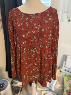 Max Studio Burnt Orange Blouse 