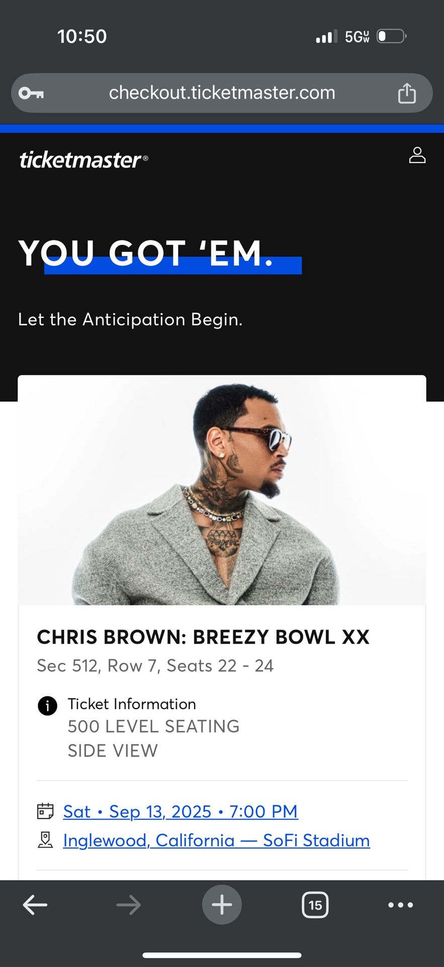 BREEZY TICKETS FOR 9/13/25