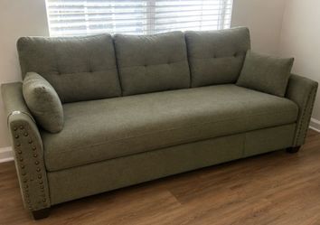Gray Convertible Futon / Sleeper Sofa