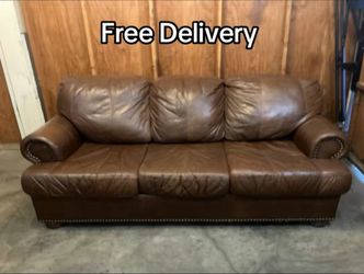 Leather Couch - Free Delivery