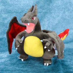 Pokémon 8” Shiny Black Charizard Plush Toy – Soft Stuffed