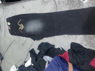 Black Jeans with Gold Embroidered Back Pockets