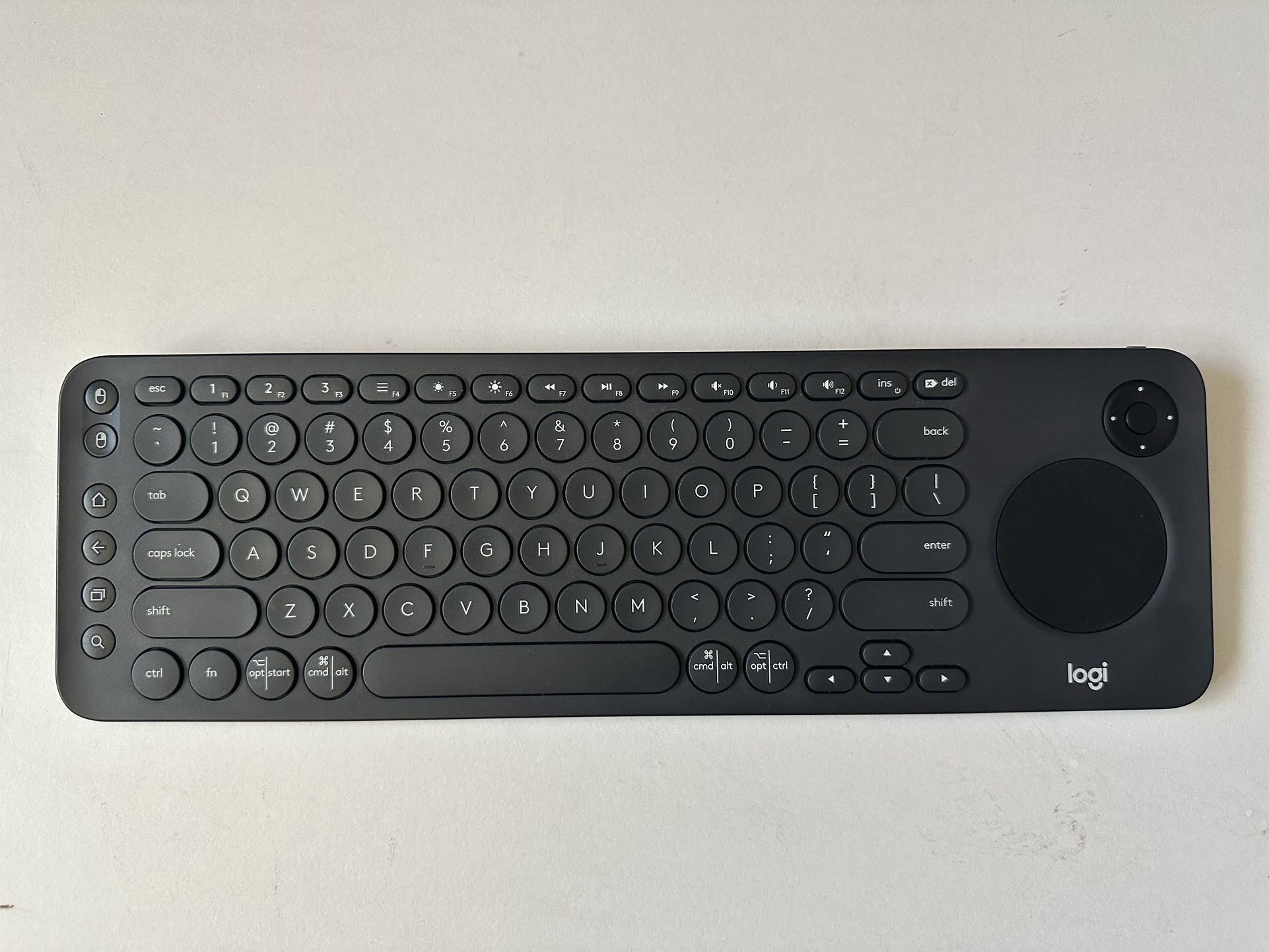 Logitech Wireless Keyboard Touchpad D-pad Combo for Computers/HTPC/Mac