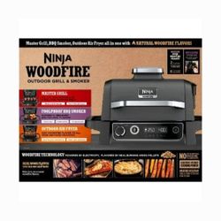 NINJA Woodfire 3-in-1 Outdoor Grill BBQ Smoker & Air Fryer & Woodfire Technology