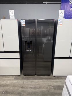 SAMSUNG BLACK STAINLESS STEEL SIDE BY SIDE REFRIGERATOR 🔥