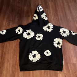 Black And White Denim Tear Hoodie