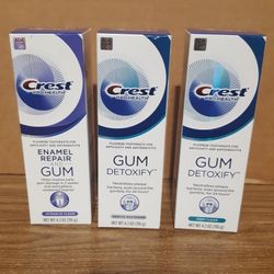 Crest Pro Health Gum Detoxify, Enamel Repair And Gum 4.1oz Lot