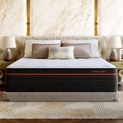 New Sweetnight Twilighty 16" Cooling Gel Memory Foam Medium Firm Supportive Hybrid Mattress, Motion Isolation& CertiPUR-US Certified, Adult, King Size