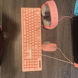 Pink Headset/keyboard/mouse OBO