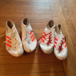 2 Pairs Of Track Spikes Used Size 13