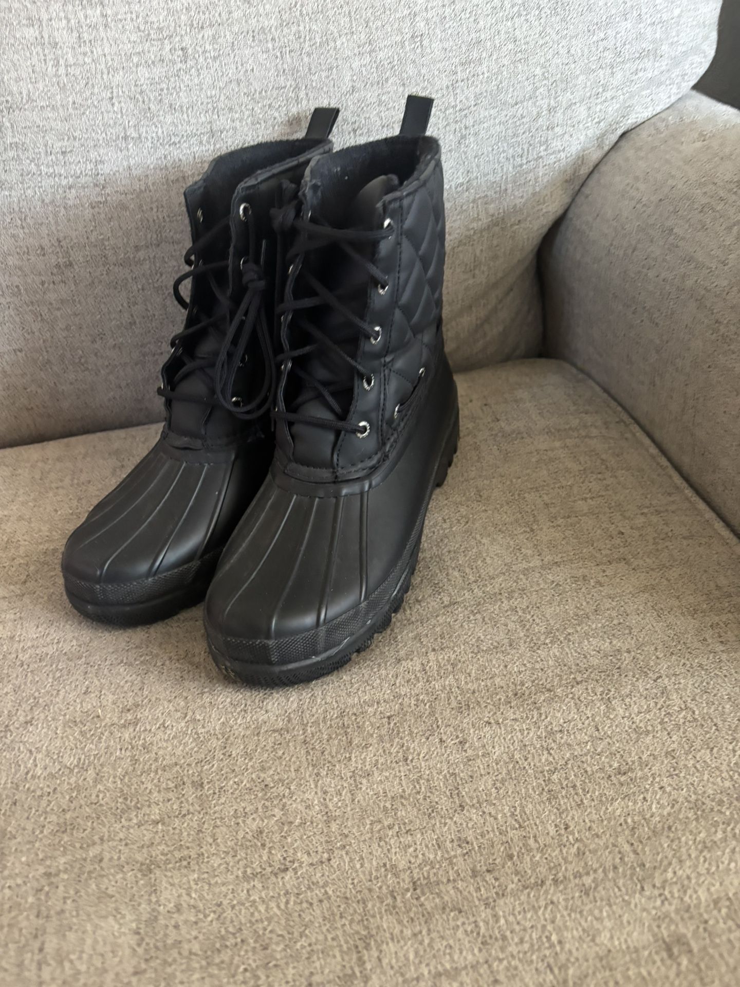 Black Sperry Snow Boots