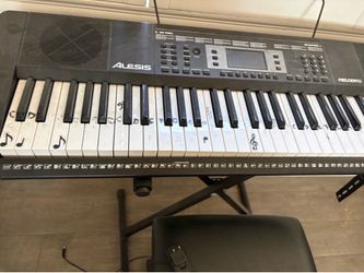 Alesis melody 61 keyboard w/ stand and bench