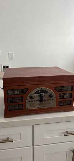 Crosley Vintage-Style 6-in-1 Turntable / Record Player & Music System - Paprika / Mahogany