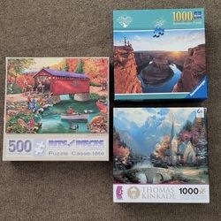 Practically New Puzzle ( Used Once- No Missing Piece). $10 Each!