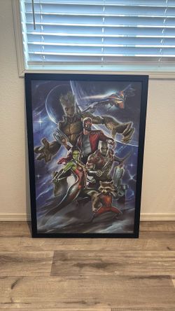 Framed painting of The Guardians of the Galaxy