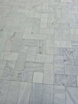 6 x 12  gray sandblasted marble paver