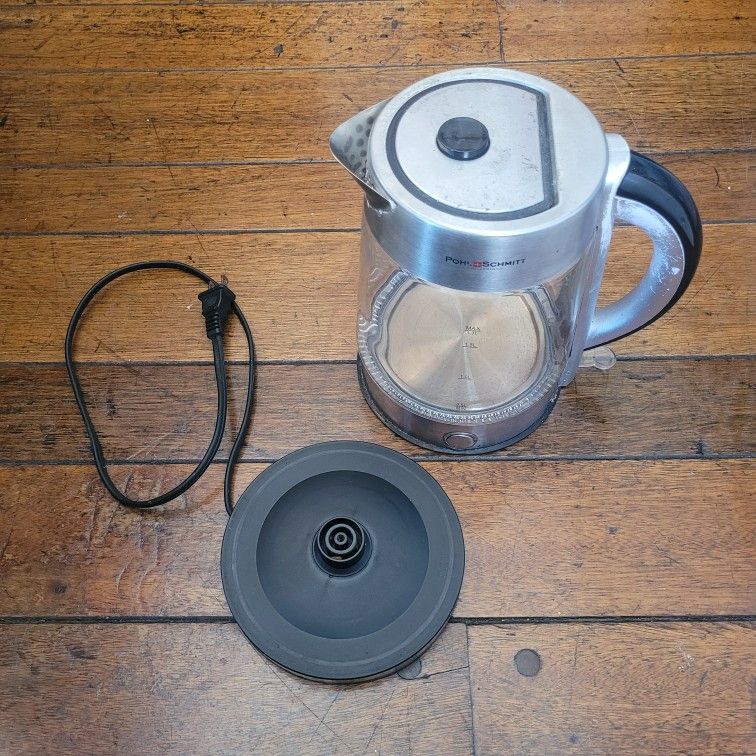 Pohl Schmitt 1.7L Electric Kettle Stainless Steel, Swiss Made, USED water stains