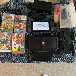 Nintendo Switch With 4 Games And Extra Set If Controllers