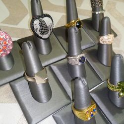 Lot Of 10 High Quality Different Unique Fashion Rings