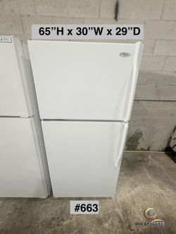 Whirlpool refrigerator top and bottom (#663) SEE PRICE DESCRIPTION