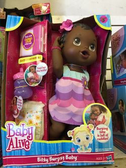 Baby alive wets diaper feed her the bottle