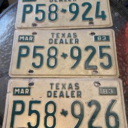 Vintage License Plates 