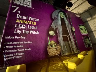 NIB, 7ft Dead Water Animated LED Lethal Lily the Witch