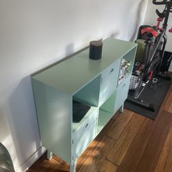 Mint sideboard cabinet shelf with cubbies