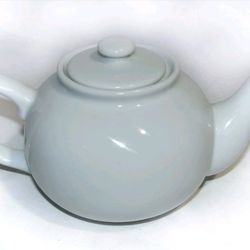 VINTAGE ALL WHITE FINE PORCELAIN MCM TEA POT