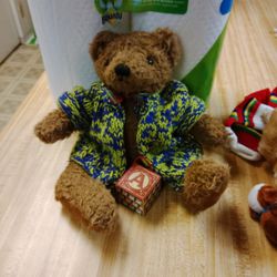 Vintage Bear With Christmas Ornament