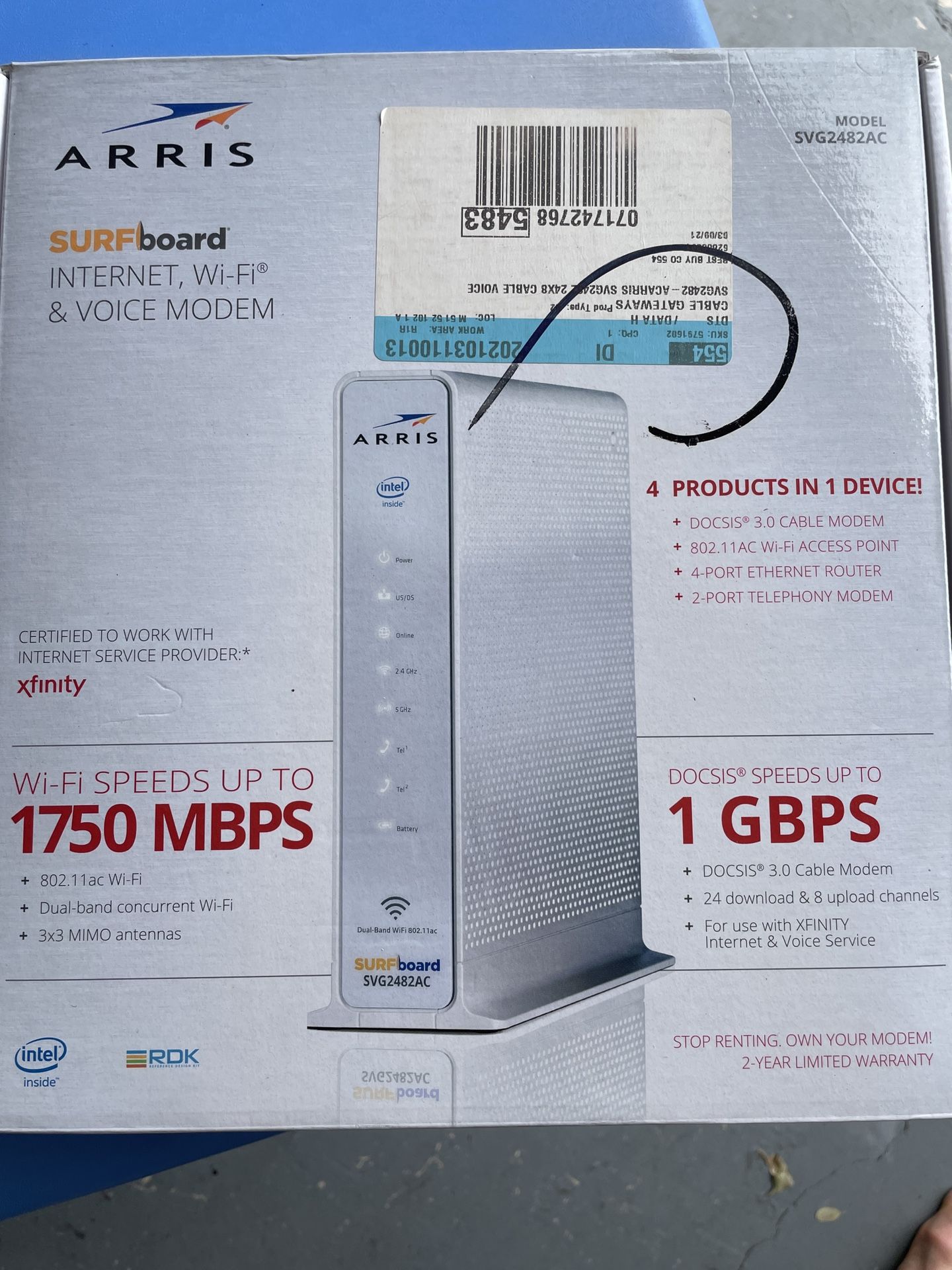Arris Internet WiFi Voice Modem