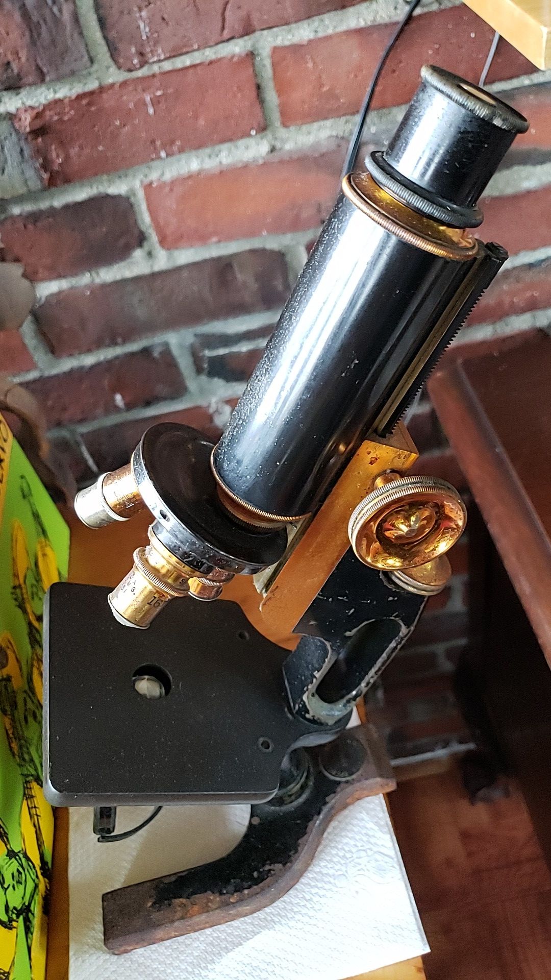 Vintage microscope cool piece for decoration